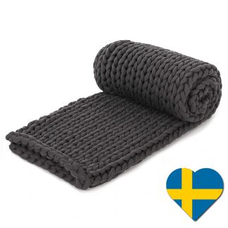 Verzwaringsdeken gebreid donkergrijs